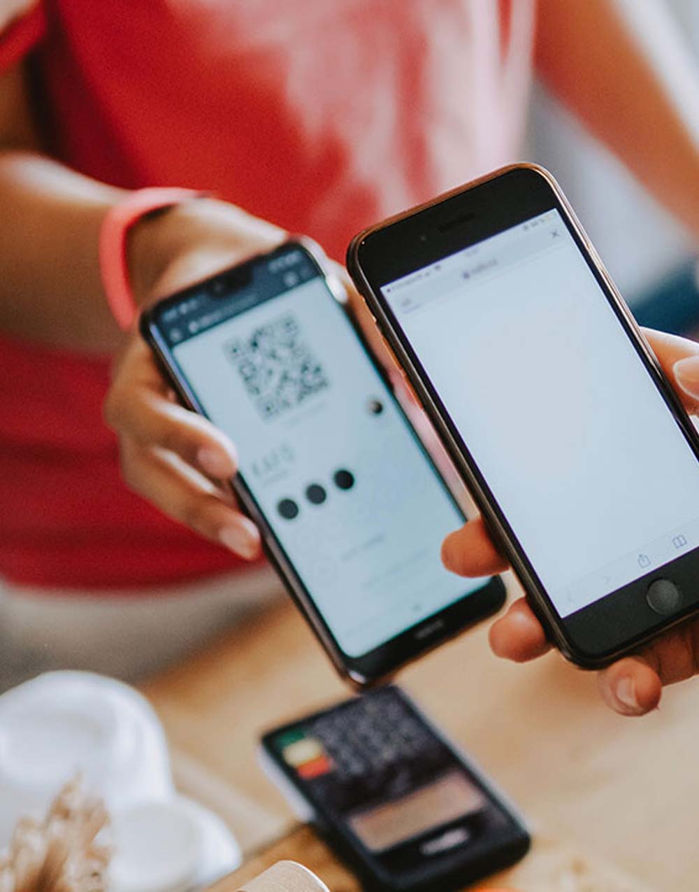 Mobile banking application illustration